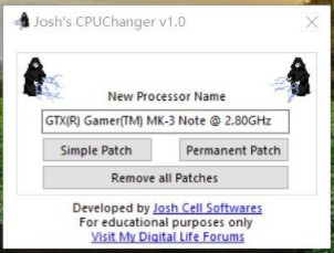 电脑CPU名称修改装逼工具-淘源码网